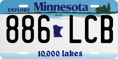 MN license plate 886LCB