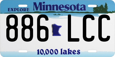 MN license plate 886LCC