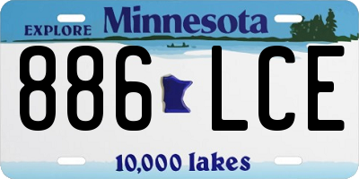 MN license plate 886LCE