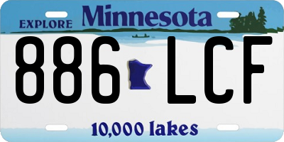 MN license plate 886LCF