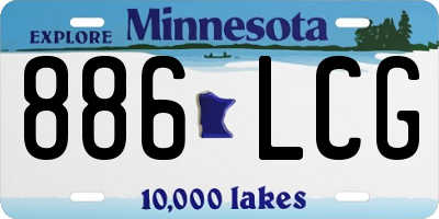 MN license plate 886LCG