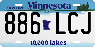 MN license plate 886LCJ