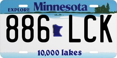 MN license plate 886LCK