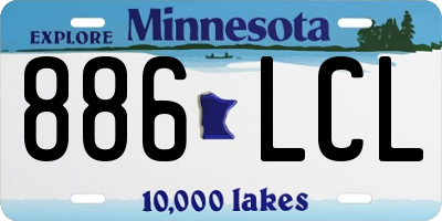 MN license plate 886LCL
