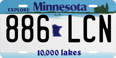 MN license plate 886LCN