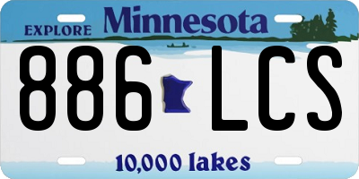 MN license plate 886LCS