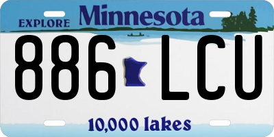 MN license plate 886LCU