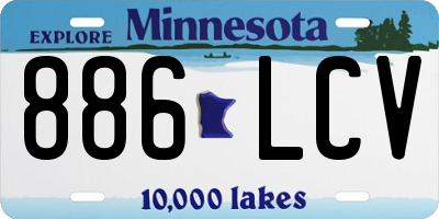 MN license plate 886LCV