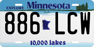 MN license plate 886LCW