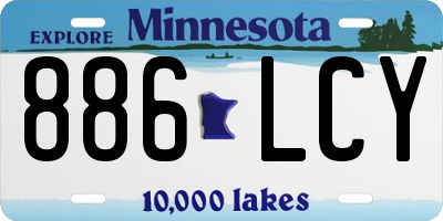 MN license plate 886LCY