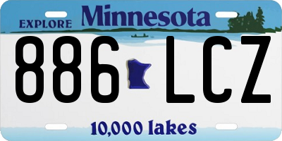 MN license plate 886LCZ