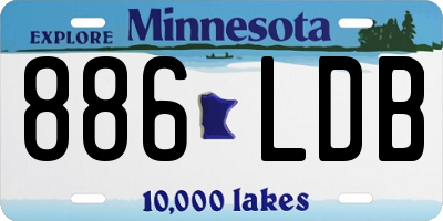 MN license plate 886LDB