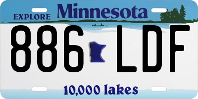 MN license plate 886LDF