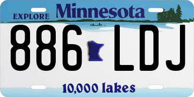MN license plate 886LDJ