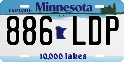 MN license plate 886LDP