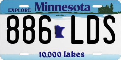 MN license plate 886LDS