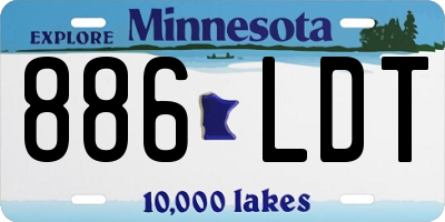 MN license plate 886LDT