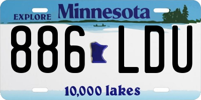 MN license plate 886LDU