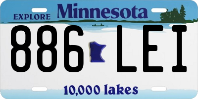MN license plate 886LEI