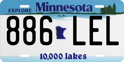 MN license plate 886LEL