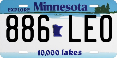 MN license plate 886LEO