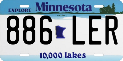 MN license plate 886LER