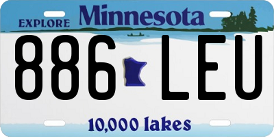 MN license plate 886LEU
