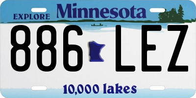MN license plate 886LEZ