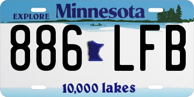 MN license plate 886LFB