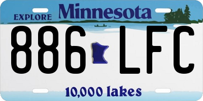 MN license plate 886LFC