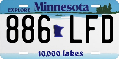 MN license plate 886LFD