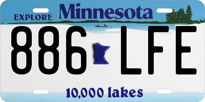 MN license plate 886LFE