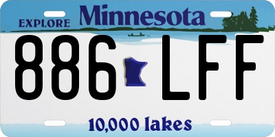 MN license plate 886LFF