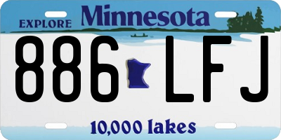 MN license plate 886LFJ