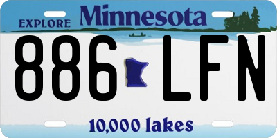 MN license plate 886LFN