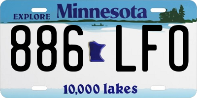 MN license plate 886LFO