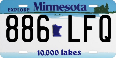 MN license plate 886LFQ