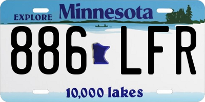 MN license plate 886LFR