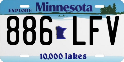 MN license plate 886LFV