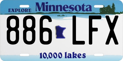MN license plate 886LFX