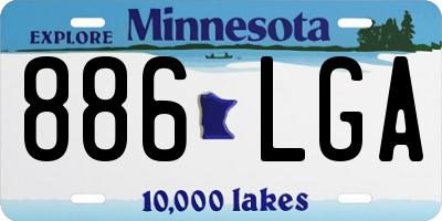 MN license plate 886LGA