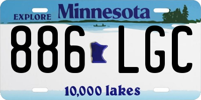 MN license plate 886LGC