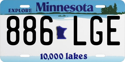 MN license plate 886LGE