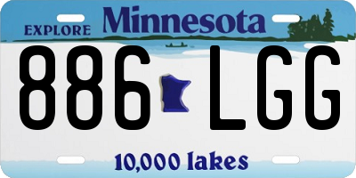 MN license plate 886LGG