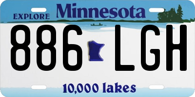 MN license plate 886LGH