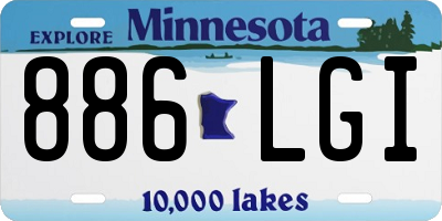 MN license plate 886LGI