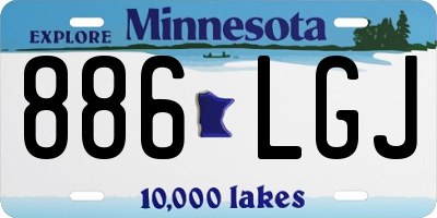 MN license plate 886LGJ