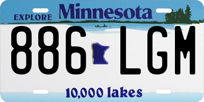 MN license plate 886LGM