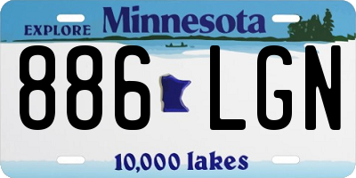 MN license plate 886LGN