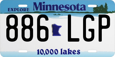 MN license plate 886LGP